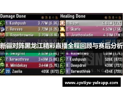 新疆对阵黑龙江精彩直播全程回顾与赛后分析